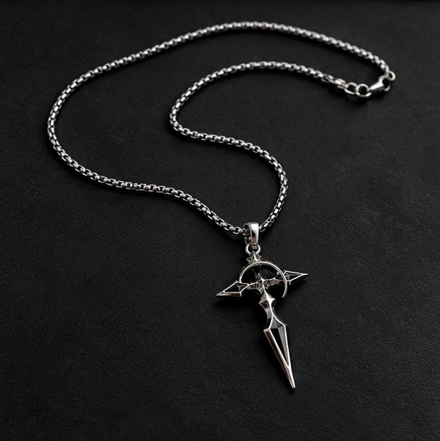 NOIR CROSS PENDANT NECKLACE