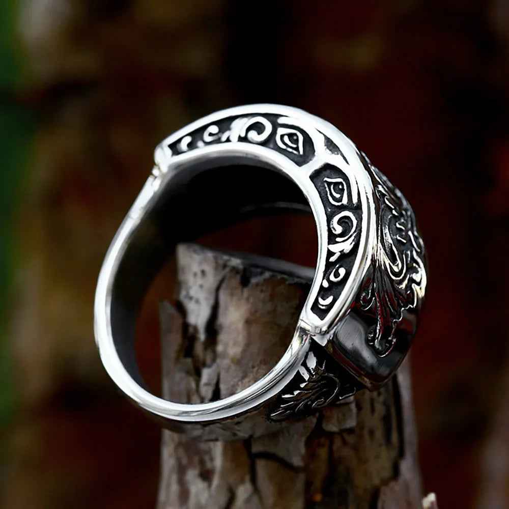 NOIR ORNATE RING